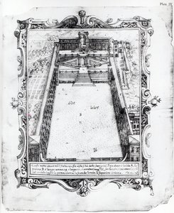 Belvedere-domstolen i Vatikanets Rom, 1581 af Italian School