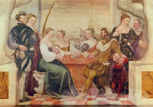 Kortspillet, 1570 af Italian School