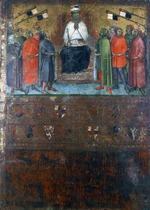 Regeringen genopretter kontrollen af byerne, 1385 af Italian School