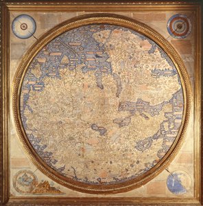 Mappa Mundi fra Fra Mauro, en kamaldolsisk munk fra klostret San Michele i Murano af Italian School