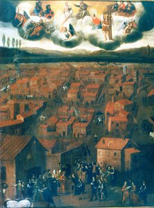 Pesten i Rom i 1656 af Italian School
