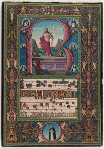 Opstandelsen, Norditalien, ca. 1500 (tempera på vellum) af Italian School