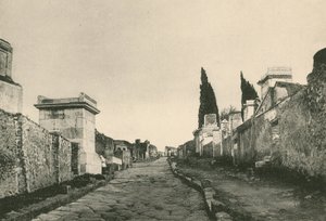 The Street of the Tombs, som den er (dybtryk) af Italian School