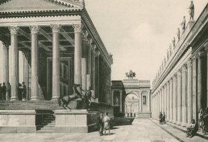 Joves tempel og Neros bue, som de var (dybtryk) af Italian School