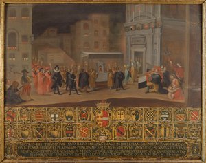 Oversættelsen af resterne af Madonnaen af Provenzano, 1610 af Italian School