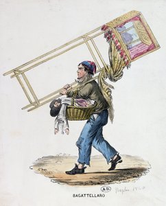Den omvandrende dukkefører, ca. 1840 af Italian School