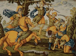 Kong Davids søn Absaloms oprør af Italian School