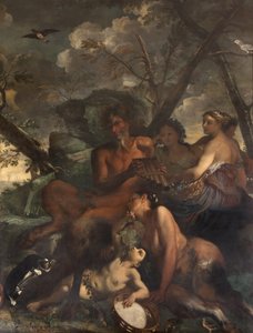 Dig fodring af Bacchus, Myten om Orfeus af Italian School