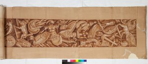Three Drawings after the Antique, ca. 1750 (penseltegning forhøjet i brun vask over svag angivelse i sort kridt) af Italian School