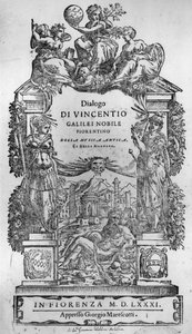 Titelside af Della Musica Antica et (sic) della Moderna af Vincenzo Galilei, 1581 af Italian School