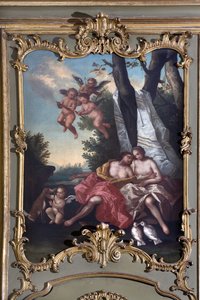Venus og Adonis af Italian School