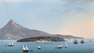 Udsigt over Napoli (gouache) af Italian School