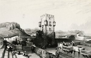 Villa Butera, Bagheria, Sicilien, gravering, Italien af Italian School