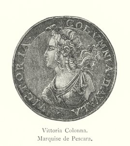 Vittoria Colonna, Marquise de Pescara (gravering) af Italian School