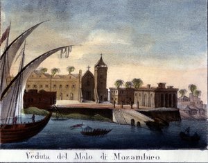 Kaj i Mozambique, tidligere portugisisk provins. af Italian School