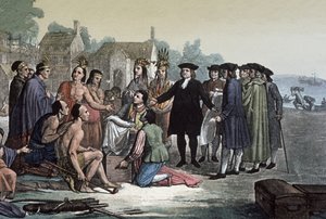 William Penn, ca. 1820 (kobberstik) af Italian School