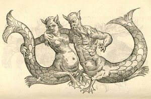 illustration af Monstra Niliaca Parei fra Aldrovandis History of Monsters, 1642 af Italian School
