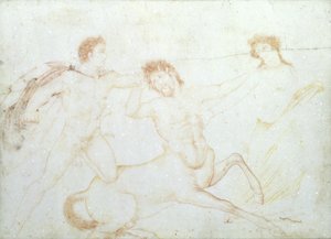En kentaurs død, muligvis Eurytus og Pirithous, Herculaneum (enkaustisk maling på marmor)