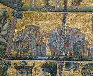 Josef i Egypten: brødrene sælger Josef (mosaik) af Italian school