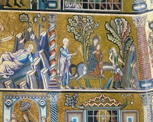 Flugten til Egypten (mosaik) af Italian school