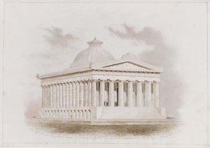 U.S. Custom House, New York-perspektiv, 1834 af Ithiel Town