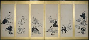 De seksogtredive udødelige digtere, 1798 af Ito Jakuchu