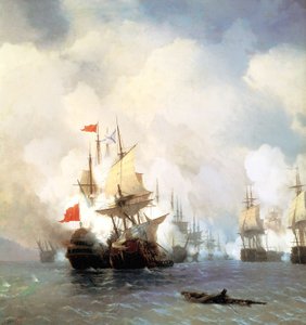 Russisk: "Slaget i Chiosstrædet den 24. juni 1770 " Slaget ved Chios den 24. juni 1770