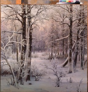 Frost (Rimfrost) - Maleri af Ivan Avgustovich Velz (1866-1926), olie på lærred af Ivan Avgustovich Velz