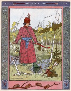 Prinsessen og frøen, ca. 1899 (litografi) af Ivan Yakovlevich Bilibin