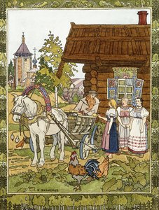 Far er på vej til messen af Ivan Bilibine