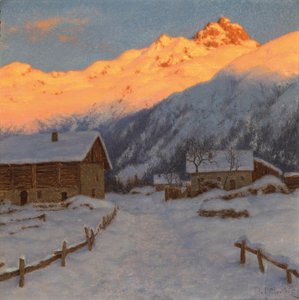 Aften på bjerget, Haute-Savoie af Ivan Fedorovich Choultse
