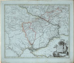 Generelt kort over Novorossiysk Governorate, 1779. af Ivan Ivanovich Islenyev