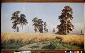 Champ de Seigle (Rieu-feltet) - Peinture de Ivan Ivanovich Shishkin (Chichkine) (1832-1898), huile sir toile af Ivan Ivanovich Shishkin