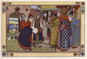 Illustration for Vasilisa The Beautiful Dani af Ivan Yakovlevich Bilibin