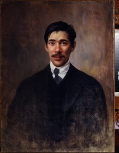 Portrait de liekrivai Korney I. Chukovsky (Korney Chukovsky) (1882-1969). Maleri af Ivan Kirillovich Parkhomenko (1870-1940), huile sur toile