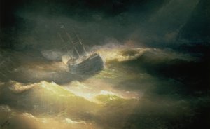 Skibet Maria ’i stormen af Ivan Konstantinovich Aivazovsky