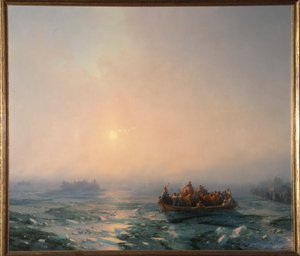 Isdrift på Dnepr-floden, 1872 af Ivan Konstantinovich Aivazovsky