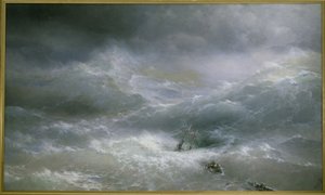 Bølgen af Aivazovsky, Ivan Konstantinovich (1817-1900) af Ivan Konstantinovich Aivazovsky