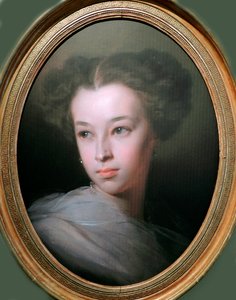 ""Portræt af Natalia Alexandrovna Pushkina (1836-1913) datter af digteren Alexander Pushkin"" (Portræt af Natalia Alexandrovna Pushkina, grevinde af Merenberg (1836-1913), digterens datter) Maleri af Ivan Makarov (18722-18922)