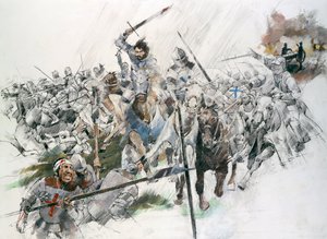 Slaget ved Flodden Field, 1513, c1990-2010. af Ivan Lapper
