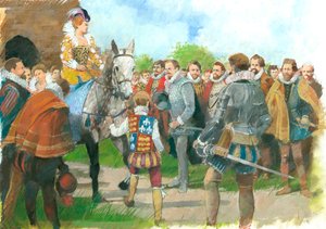 Elizabeth I bliver budt velkommen til Kenilworth Castle, 1570