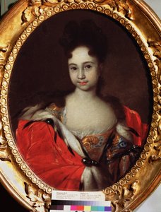 Portræt af storhertuginde Anna Petrovna af Rusland (1708-1728) (Portræt af storhertuginde Anna Petrovna af Rusland). Maleri af Ivan Nikitich Nikitin (Nikitine) (ca. 1680-efter 1742), olie på lærred, før 1716. Russisk kunst fra 1700-tallet. staten Tretya