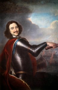 Portræt af Peter I den Store (1672-1725) Maleri af Ivan Nikitin (Nikitin)