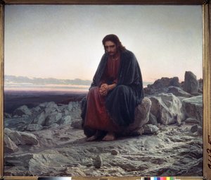 Kristus i ørkenen af Ivan Nikolaevich Kramskoy