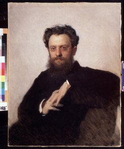 Portræt af kunsthistorikeren, professor Adrian (Adrien) Prakhov (1846-1916) (Portræt af kunsthistorikeren, professor A.Prakhov). Maleri af Ivan Nikolayevich Kramskoi (1837-1887), olie på lærred af Ivan Nikolaevich Kramskoy