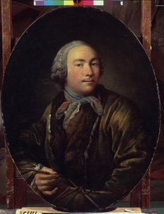 Selvportræt. Maleri af Ivan Petrovich Argunov (Argunov) (1729-1802). Olie på lærred, 58,7 x 47,4 cm. Russisk kunst, 1700-tals portræt. Statens Tretyakov-galleri, Moskva.