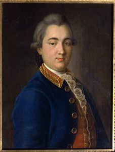 Portræt af Boris Vladimirovich Sheremetev (1754-1811) i uniform fra kavalerigardens regiment. (Portræt af B.V. Sheremetev i The Uniform Of The Cavalry Guard Regiment). Maleri af Ivan Petrovich Argunov (Argounov) (1729-1802), olie på lærred