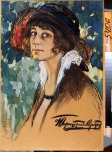 "Portræt af komikeren Antonina Sobolshchikova-Samarina (1896-1971)"