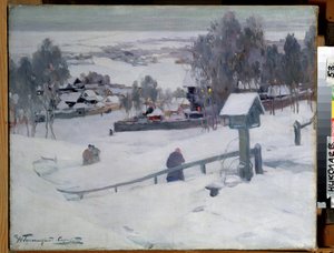 Vinteraften, 20. århundrede (olie på lærred)