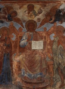 Freske i katedralen Vor Frue af Tegnet, Novgorod, tidligt 1700-tal. af Ivan Yakovlevich Bakhmatov